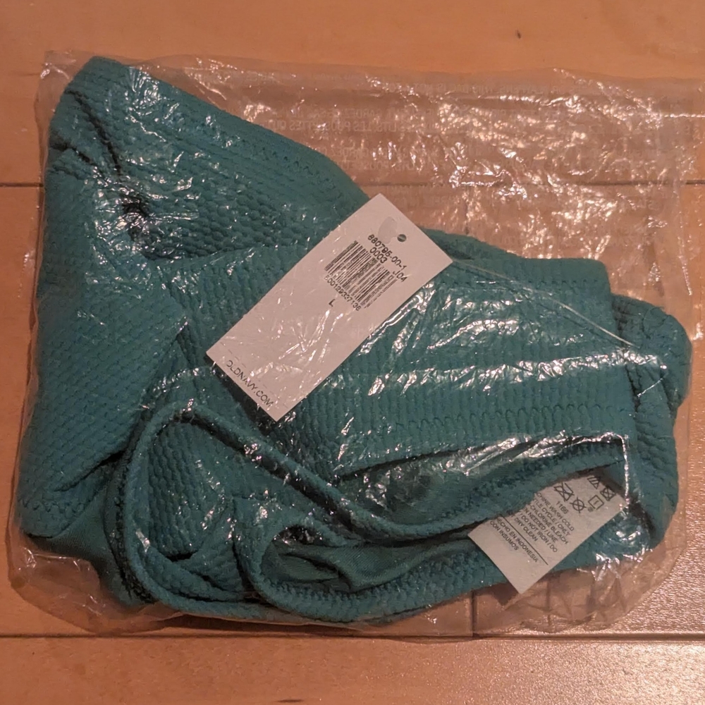 NWT Old Navy Textured Bikini Bottoms Blue Teal Size Large - Picture 9 of 15